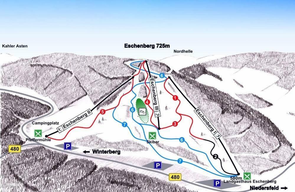 Gemuetlicher Ferienwohnung In Niedersfeld Bei Winterberg, Kostenloses Wlan Dış mekan fotoğraf